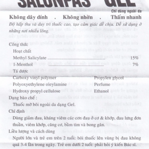 Smart Pharma - Gel Salonpas Histamitsu giảm đau, kháng viêm cơ khớp (30g) 4 Smart Pharma - 00009602 salonpas gel 15g 161857