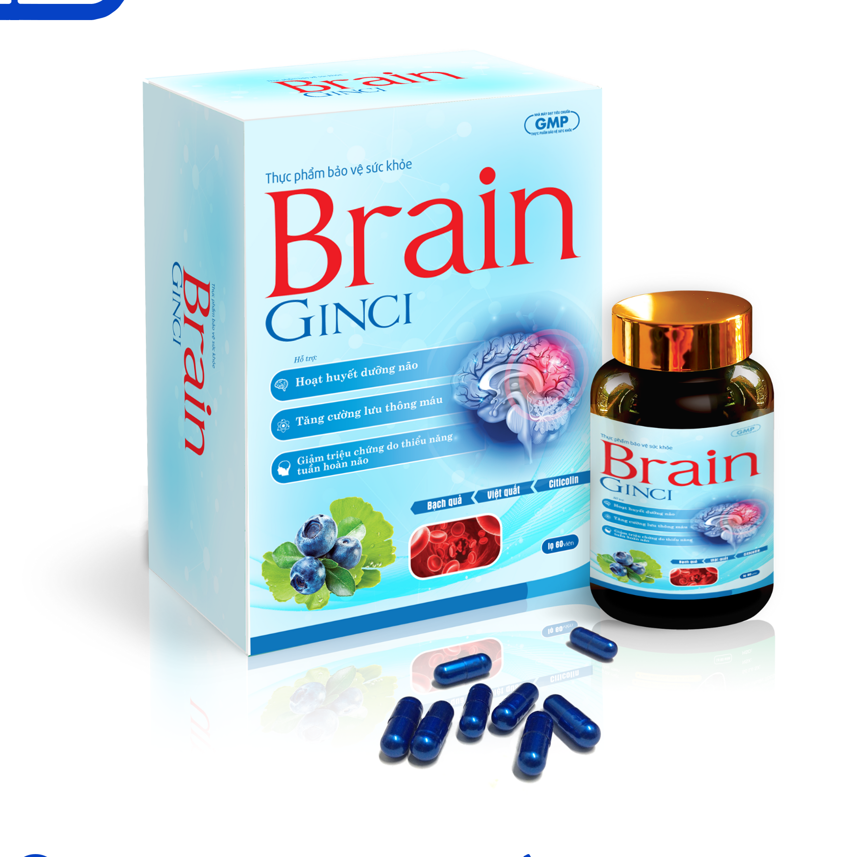 Smart Pharma (39) Brain Ginci - Hỗ trợ tăng cường lưu thông máu, hoạt huyết dưỡng não
