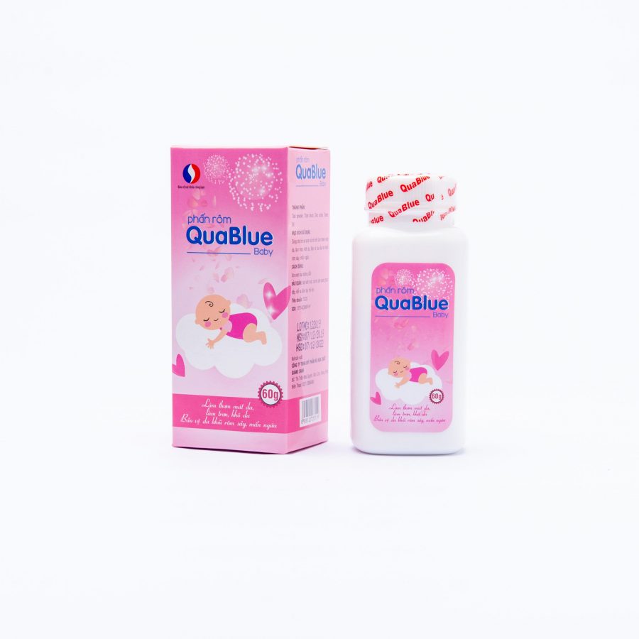 Phấn rôm Quablue baby 60g (hồng)