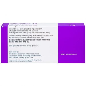 Smart Pharma - Thuốc Augmentin 1g GSK điều trị nhiễm khuẩn 2 Smart Pharma - 00000964 augmentin 1g 6862 63aa