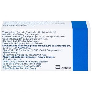 Smart Pharma - Klacid MR 500mg trị các nhiễm khuẩn do vi khuẩn nhạy cảm 1 Smart Pharma - 00004198 klacid mr 500mg 2715 63