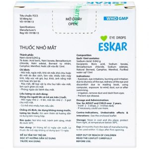 Smart Pharma - Thuốc nhỏ mắt Eskar DK Pharma điều trị mỏi mắt, ngứa mắt 3 Smart Pharma - 00022332 eskar dk 15ml thuoc nho 3