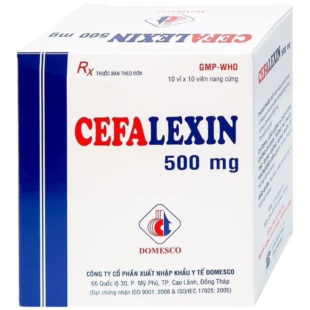 Cephalexin 500mg - Domesco Thuốc Cefalexin 500mg Domesco điều trị nhiễm khuẩn