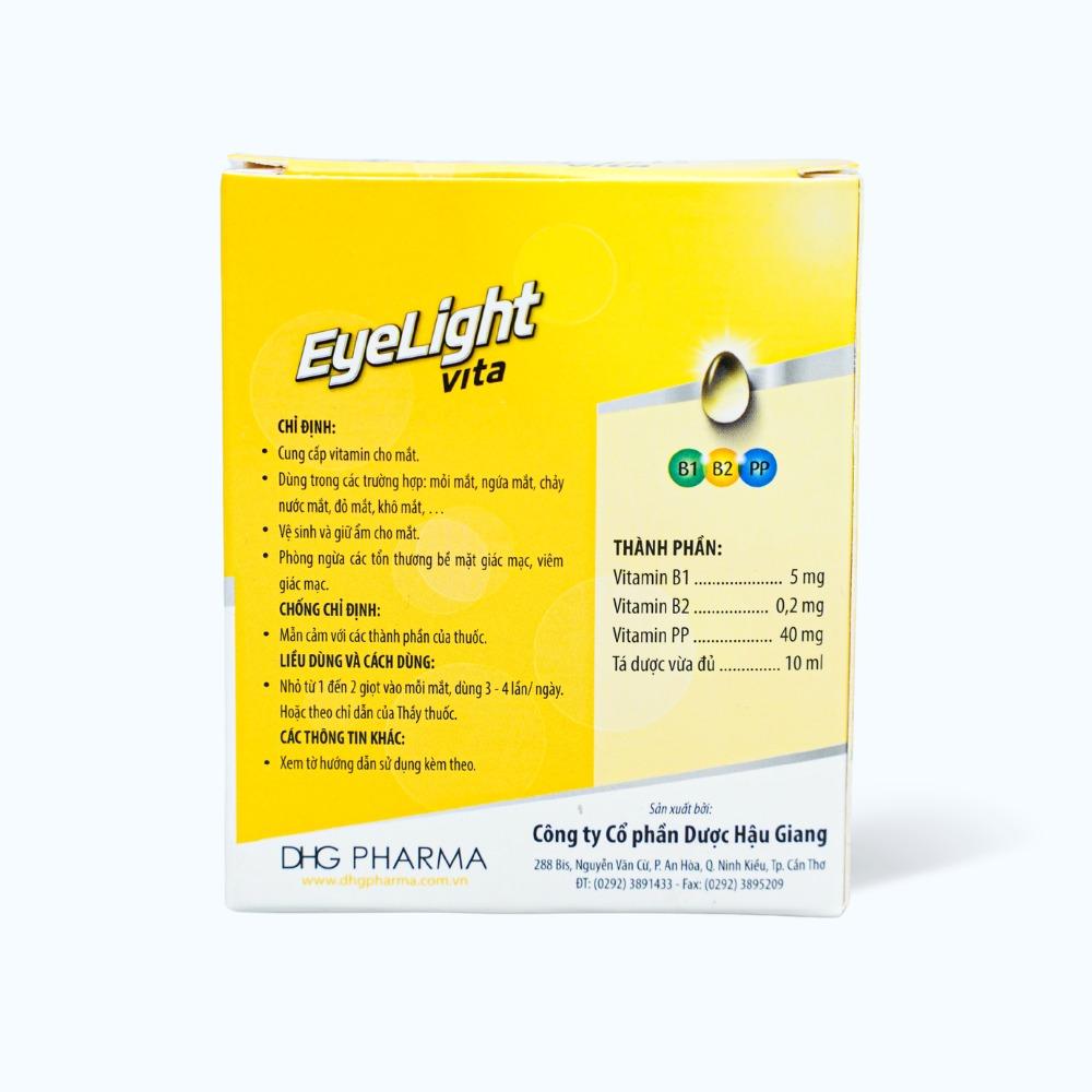 Eyelight Vita 10ml - Hậu Giang Thuốc nhỏ mắt Eyelight Vita DHG cung cấp Vitamin cho mắt (10ml)
