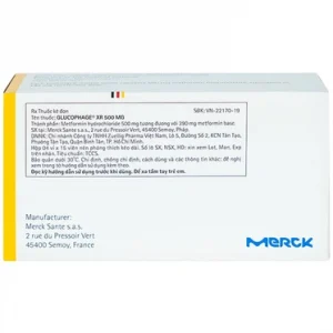 Smart Pharma - Glucophage XR 500mg 3