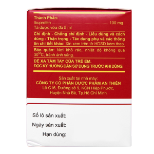 Smart Pharma - Thuốc A.T Ibuprofen 100mg An Thiên giảm đau, kháng viêm, hạ sốt (30 ống x 5ml) 4 Smart Pharma - Nha thuoc Smart Pharma 2026 10 20T163647.720