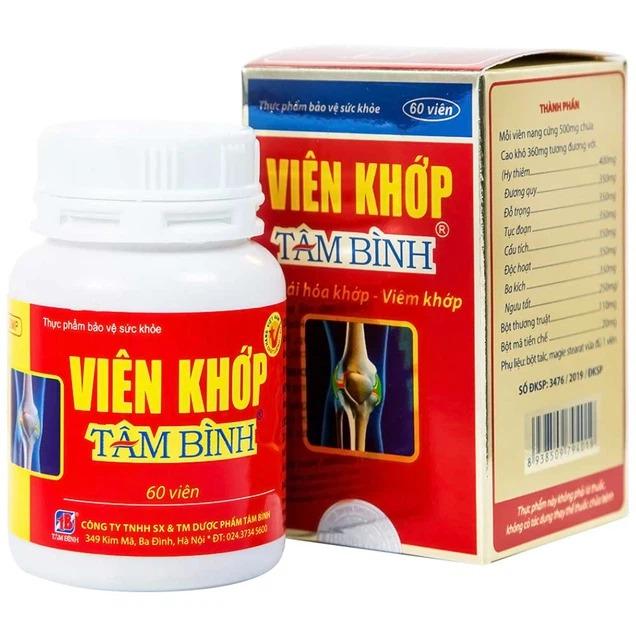 Viên khớp Tâm Bình Viên khớp Tâm Bình hỗ trợ giảm các triệu chứng của thoái hóa khớp, viêm khớp