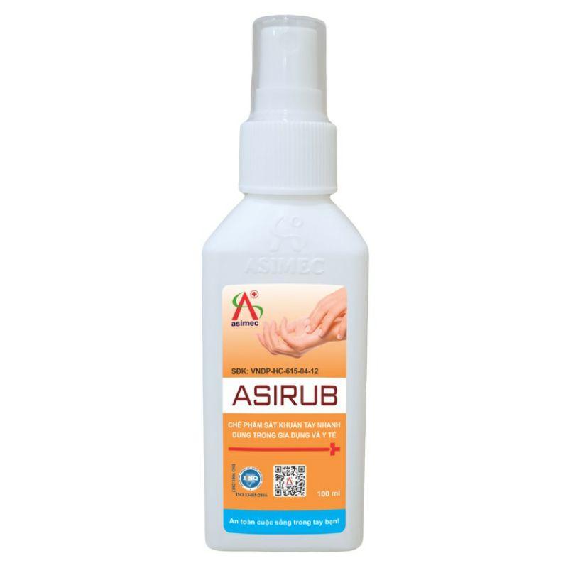 asirub Nước tay khô Asirub dạng xịt sát khuẩn lọ 100 ml