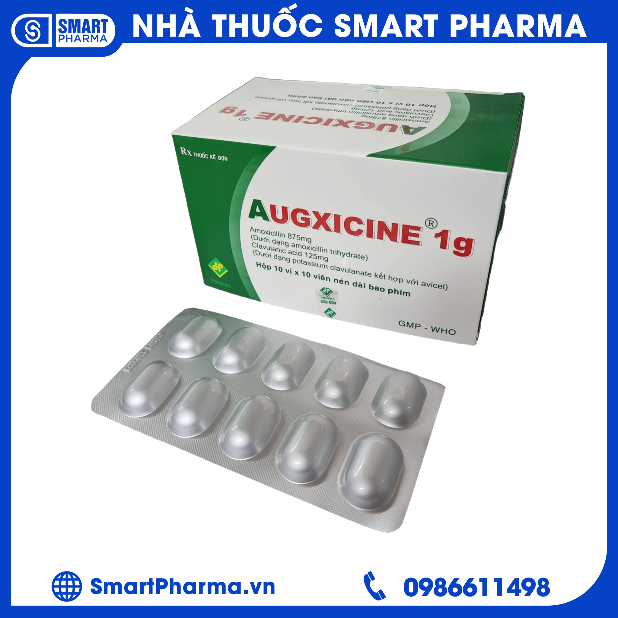 augxicine-625-hop-10-vi-x-10-vie Smart Pharma - augxicine 625 hop 10 vi x 10 vie