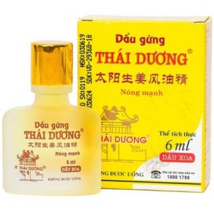 Dầu gừng Thái Dương 6ml - Giảm đau, thông kinh, hoạt lạc