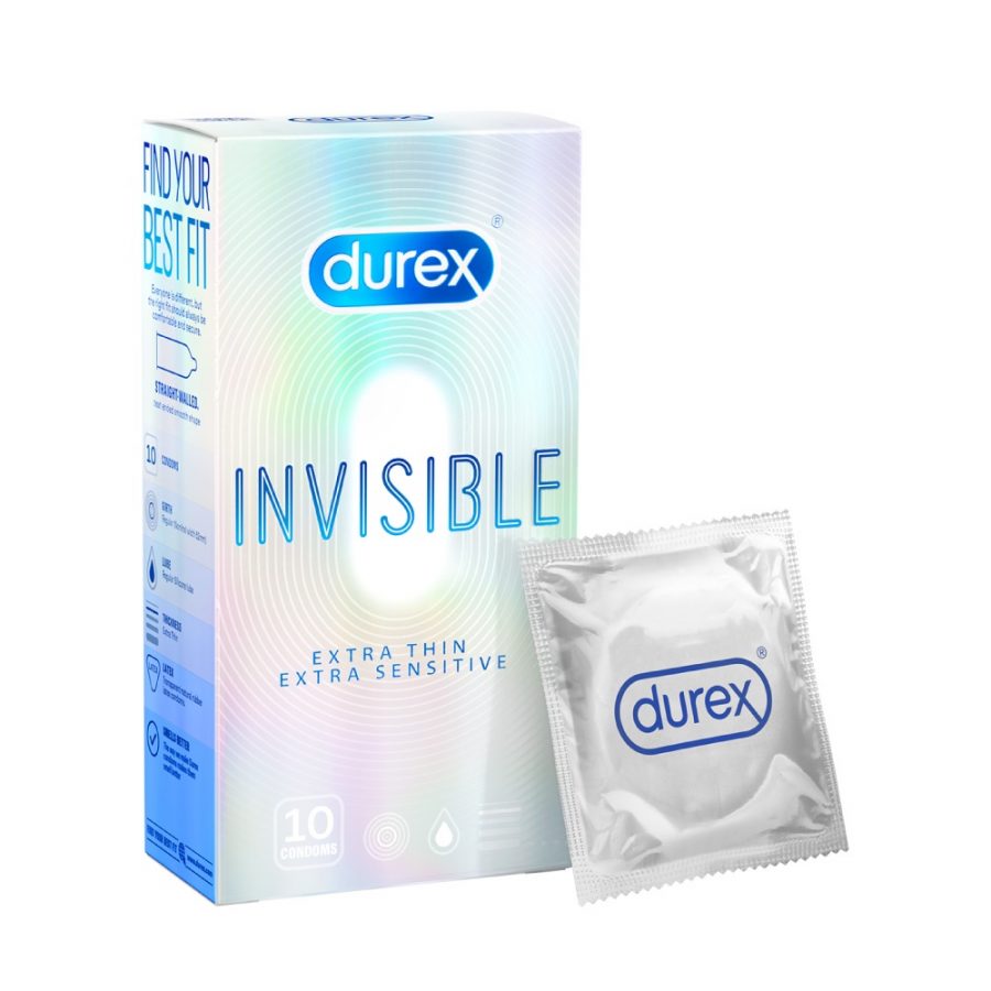 Durex Invisible 10 cái Extra Thin Extra Sensitive