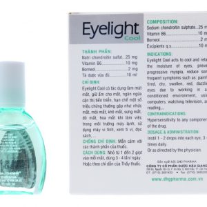 Smart Pharma - Thuốc nhỏ mắt Eyelight Cool DHG làm mát, giữ ẩm mắt, ngắn ngừa cận thị tiến triển 1 Thuốc nhỏ mắt Eyelight Cool DHG làm mát, giữ ẩm mắt, ngắn ngừa cận thị tiến triển (10ml)