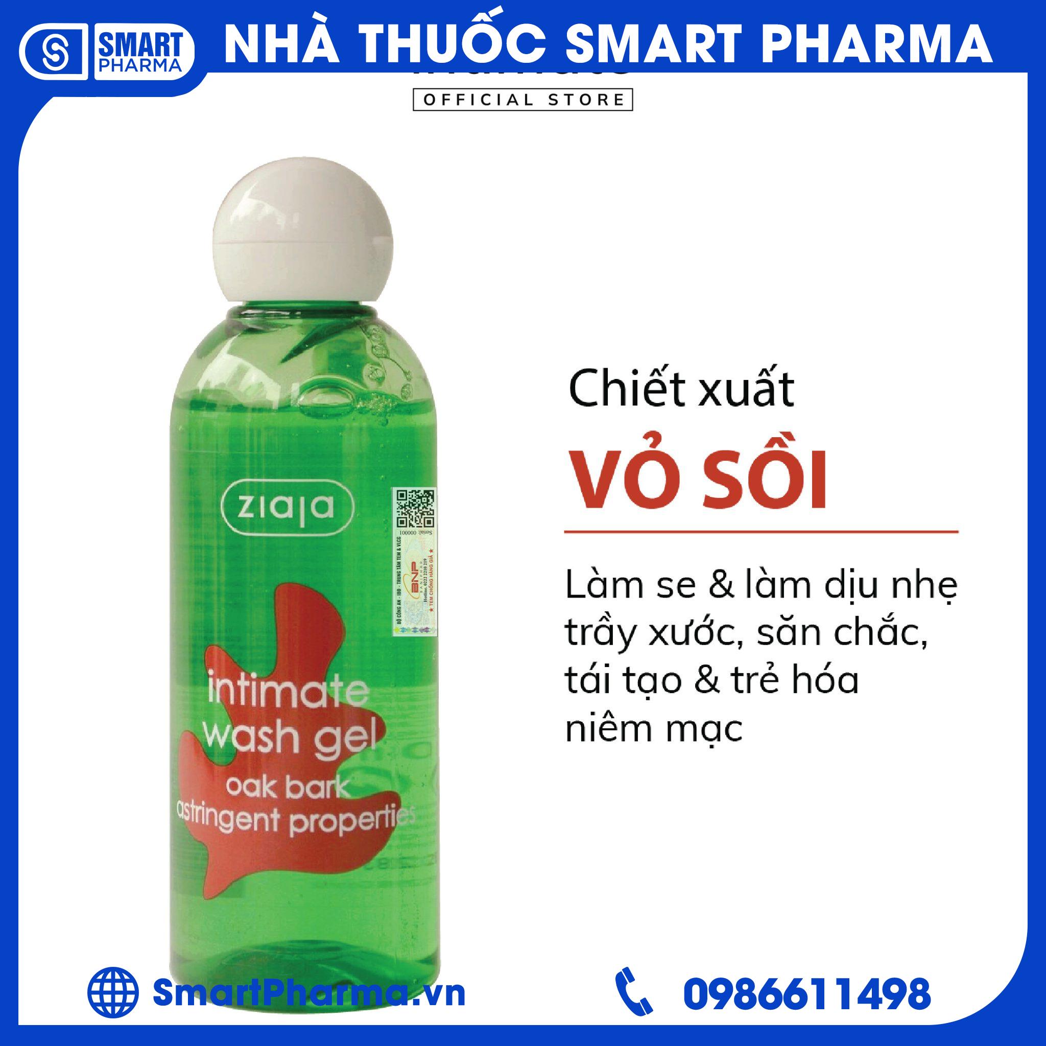 intimate-vo-soi Dung dịch vệ sinh phụ nữ Intimate Vỏ sồi 200ml