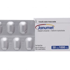 Smart Pharma - Viên nén Janumet 50mg/1000mg MSD hỗ trợ chế độ ăn kiêng, cải thiện kiểm soát đường huyết tuýp 2 (4 vỉ x 7 viên) 2 Smart Pharma - janumet 50 1000 2