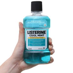 listerine-cool-mint-250ml Listerine Cool Mint 250ml bảo vệ khoang miệng suốt 24h