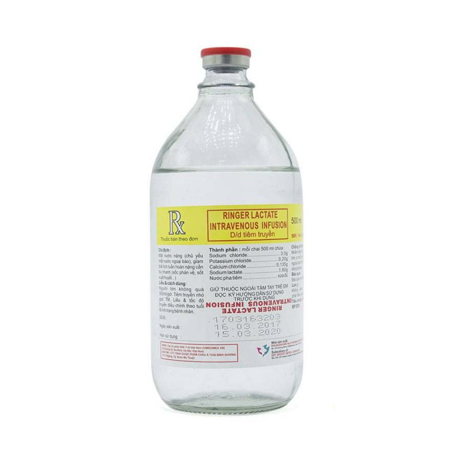 Ringer Lactate - Dung dịch truyền tĩnh mạch 500ml (HK)