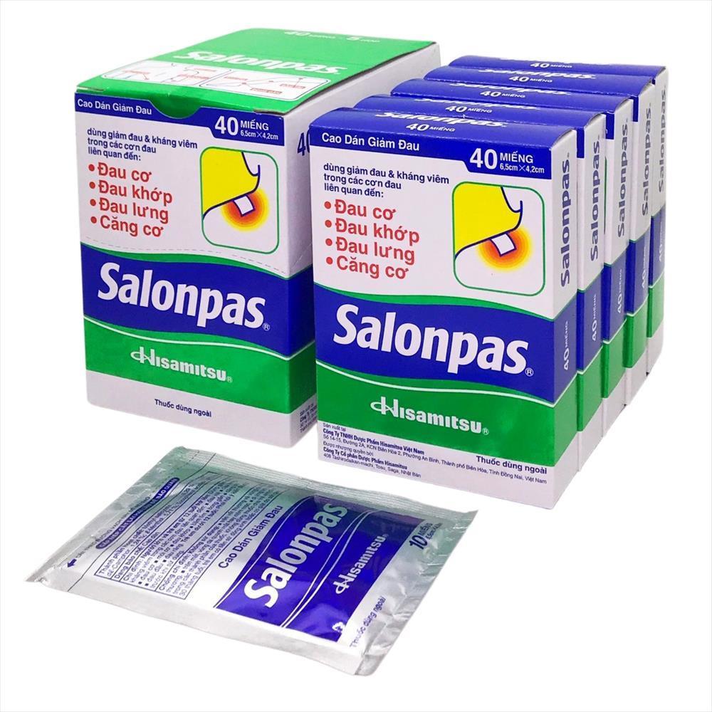 salonpas-hop-40-mieng Salonpas hộp 40 miếng - Cao dán giảm đau