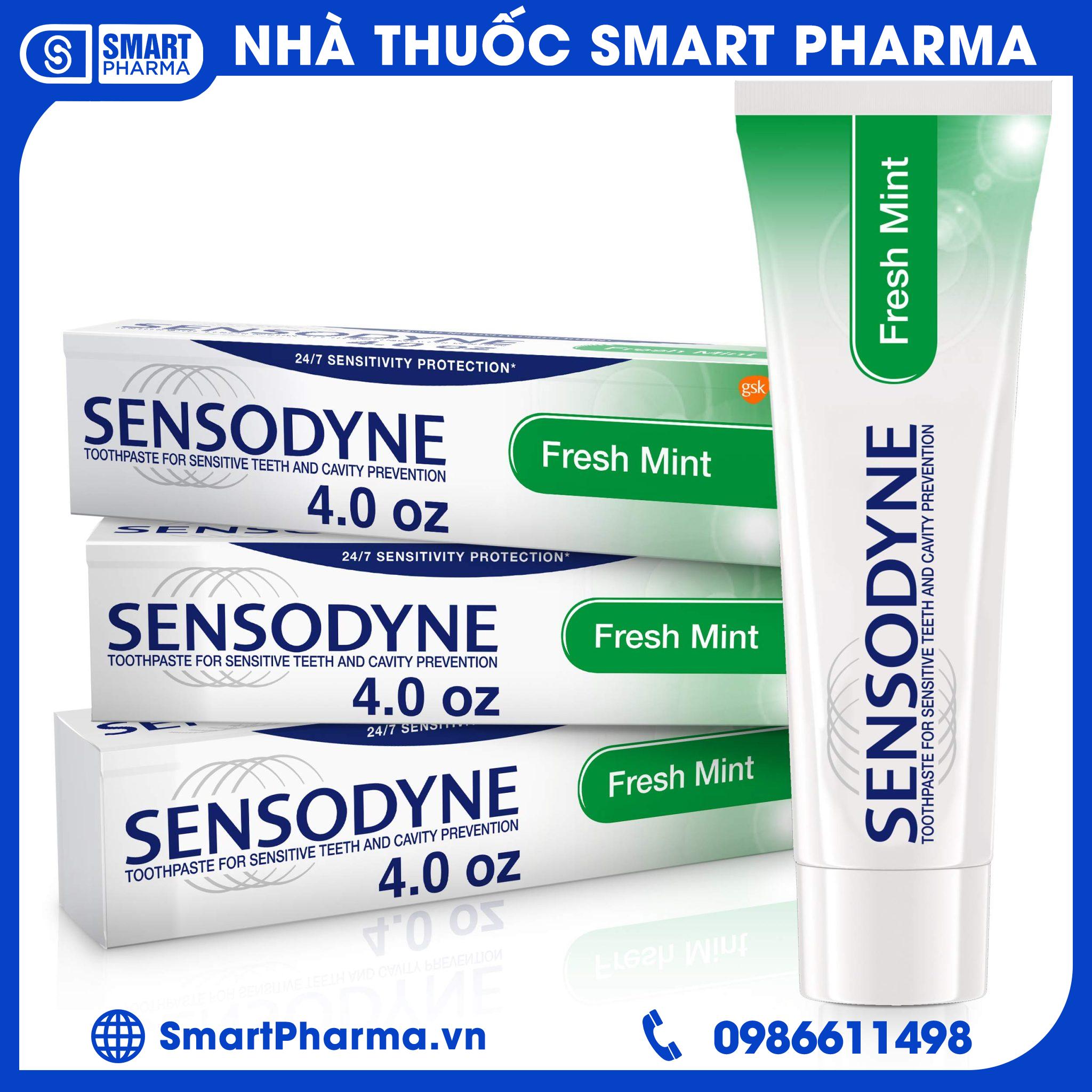 sensodyne-fresh-mint Kem đánh răng Sensodyne Fresh Mint bạc hà the mát tuýp 100g