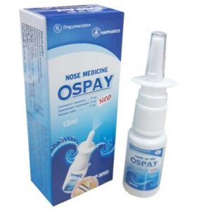 Thuốc xịt mũi Ospay Haipharco giảm tạm thời sung huyết mũi do cảm lạnh (15ml)