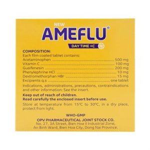 Smart Pharma - Viên nén New Ameflu Day Time +C OPV điều trị cảm lạnh, cảm cúm 1 Smart Pharma - Ameflu2