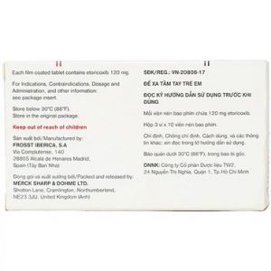 Smart Pharma - Thuốc Arcoxia 120mg MSD điều trị viêm khớp dạng thấp 2 Smart Pharma - Arcoxia 1202