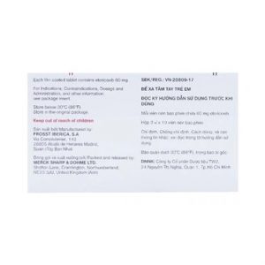 Smart Pharma - Thuốc Arcoxia 60mg MSD điều trị viêm khớp dạng thấp 2 Smart Pharma - Arcoxia2