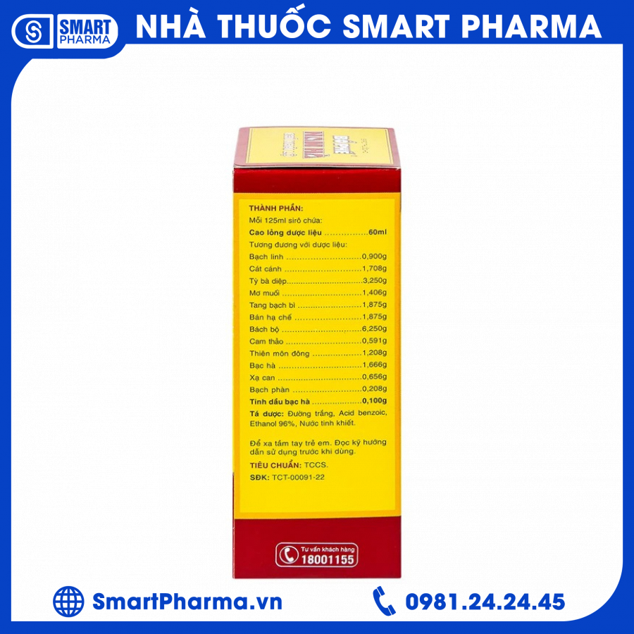 Bổ phế Nam Hà siro2 Smart Pharma - Bo phe Nam Ha siro2