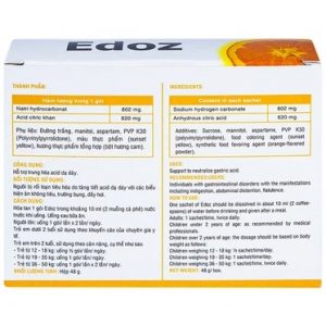Smart Pharma - Bột sủi bọt Edoz DHG hỗ trợ trung hòa acid dạ dày (24 gói x 2g) 1 Smart Pharma - Bot sui bot Edoz DHG 2