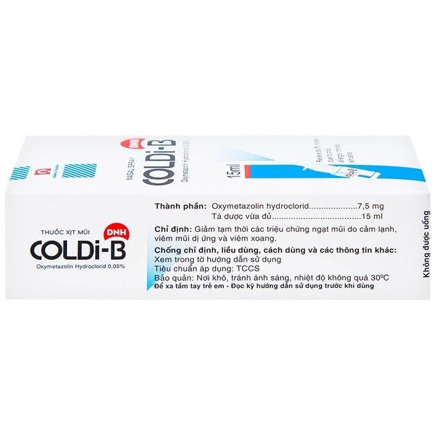 Coldi-B 3 Thuốc xịt mũi Coldi-B Nam Hà giảm ngạt mũi do cảm lạnh, viêm mũi dị ứng, viêm xoang (15ml)