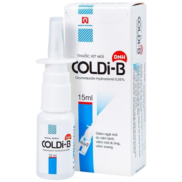 Coldi-B Thuốc xịt mũi Coldi-B Nam Hà giảm ngạt mũi do cảm lạnh, viêm mũi dị ứng, viêm xoang (15ml)