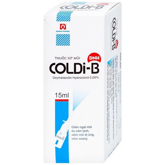 Coldi-B1 Thuốc xịt mũi Coldi-B Nam Hà giảm ngạt mũi do cảm lạnh, viêm mũi dị ứng, viêm xoang (15ml)