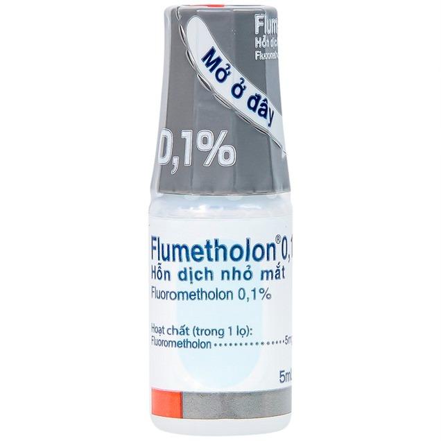 Flumetholon 0,1% 5ml. Santen Nhật bản 2 Hỗn dịch nhỏ mắt Flumetholon 0.1% Santen điều trị các bệnh viêm phía ngoài mắt (5ml)