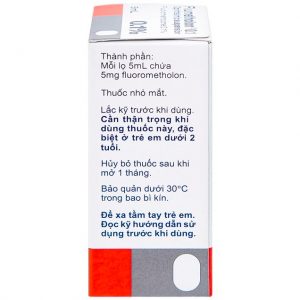 Smart Pharma - Hỗn dịch nhỏ mắt Flumetholon 0.1% Santen điều trị các bệnh viêm phía ngoài mắt 1 Hỗn dịch nhỏ mắt Flumetholon 0.1% Santen điều trị các bệnh viêm phía ngoài mắt (5ml)