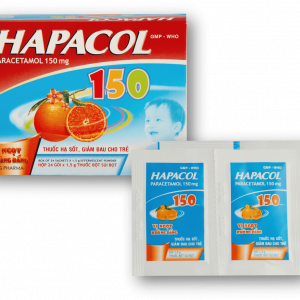 Bột sủi Hapacol 150mg hộp 24 gói - Dược Hậu Giang