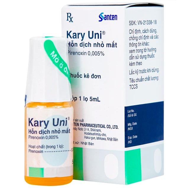 Kary Uni 5ml- Santen Thuốc nhỏ mắt Kary Uni Santen điều trị đục thủy tinh thể mới phát (5ml)