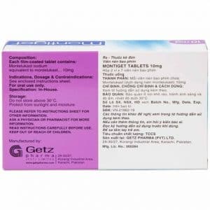 Smart Pharma - Viên nén Montiget 10mg điều trị suyễn mạn tính (2 vỉ x 7 viên) 4 Smart Pharma - Montiget 1