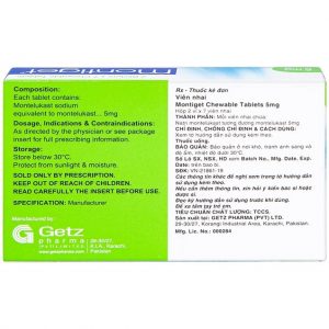 Smart Pharma - Thuốc Montiget 5mg phòng và điều trị hen phế quản mãn tính 1 Smart Pharma - Montiget 5mg3