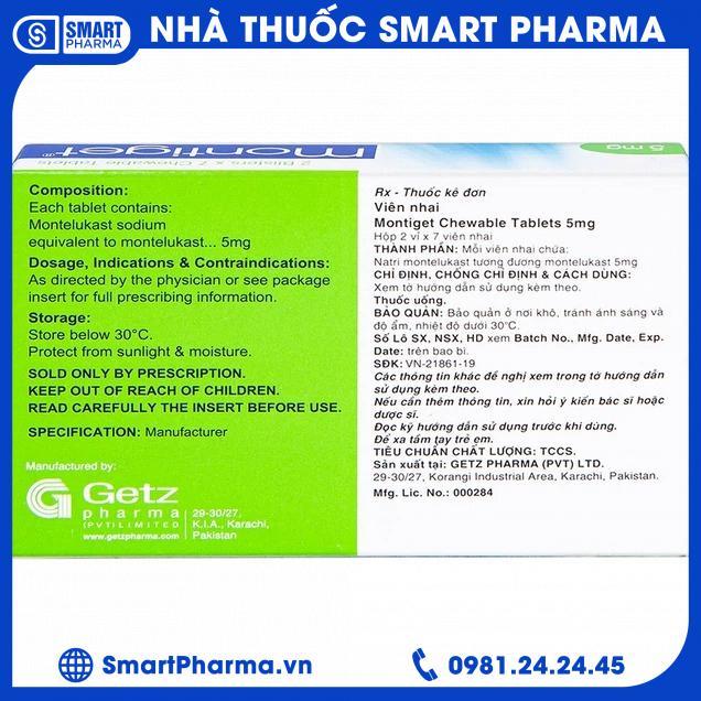 Montiget 5mg3 Smart Pharma - Montiget 5mg3