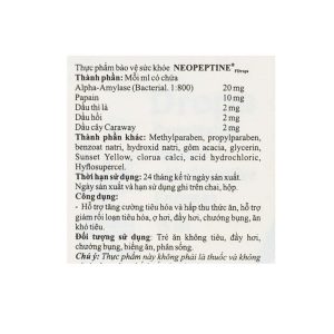 Smart Pharma - Dung dịch uống Neopeptine F Drops Raptakos hỗ trợ tăng cường tiêu hóa và hấp thu thức ăn (15ml) 3 Smart Pharma - Neopeptine F chinh 3
