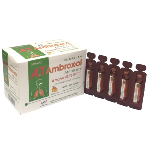 Thuốc A.T Ambroxol An Thiên làm loãng nhầy trong bệnh viêm phế quản (30 ống x 5ml)
