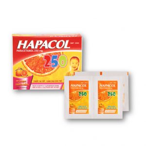 Bột sủi Hapacol 250mg hộp 24 gói - Dược Hậu Giang