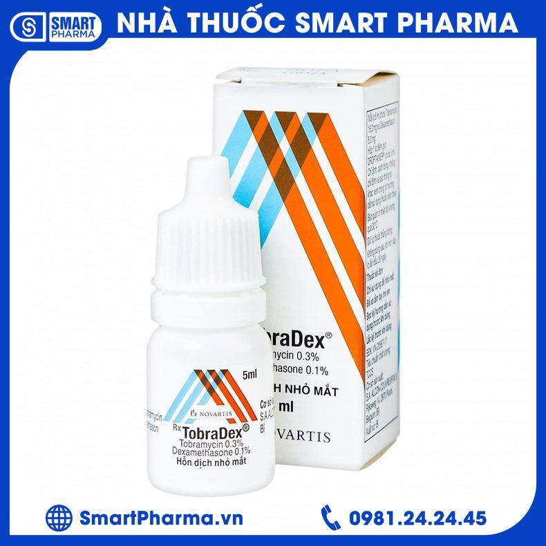 Smart Pharma - Hỗn dịch nhỏ mắt Tobradex điều trị tình trạng viêm ở mắt Smart Pharma - Hỗn dịch nhỏ mắt Tobradex điều trị tình trạng viêm ở mắt