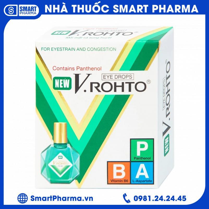 Smart Pharma - Thuốc nhỏ mắt New V.Rohto điều trị mỏi mắt, sung huyết kết mạc 1 Smart Pharma - Smart Pharma Thuoc nho mat New V.Rohto dieu tri moi mat sung huyet ket mac 1