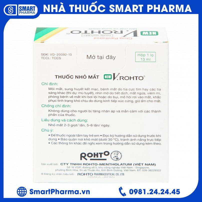 Smart Pharma - Thuốc nhỏ mắt New V.Rohto điều trị mỏi mắt, sung huyết kết mạc 2 Smart Pharma - Smart Pharma Thuoc nho mat New V.Rohto dieu tri moi mat sung huyet ket mac 2