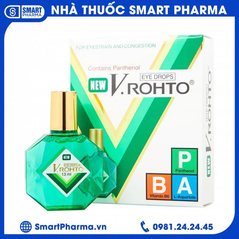Smart Pharma - Thuốc nhỏ mắt New V.Rohto điều trị mỏi mắt, sung huyết kết mạc Smart Pharma - Thuốc nhỏ mắt New V.Rohto điều trị mỏi mắt, sung huyết kết mạc
