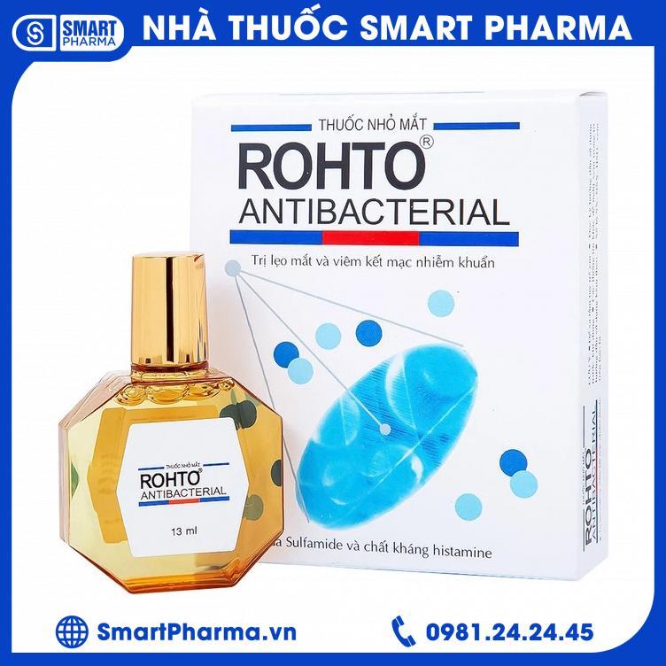 Smart Pharma - Thuốc nhỏ mắt Rohto Antibacterial điều trị lẹo mắt, viêm kết mạc, viêm mi mắt (13ml) Smart Pharma - Thuốc nhỏ mắt Rohto Antibacterial điều trị lẹo mắt, viêm kết mạc, viêm mi mắt (13ml)
