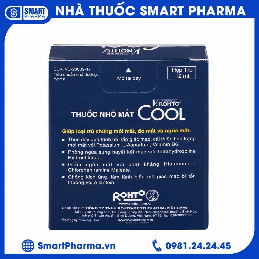 Smart Pharma - Thuốc nhỏ mắt V.Rohto Cool (12ml) điều trị mỏi mắt, đỏ mắt, ngứa mắt 2 Smart Pharma - Smart Pharma Thuoc nho mat V.Rohto Cool 12ml dieu tri moi mat do mat ngua mat 2