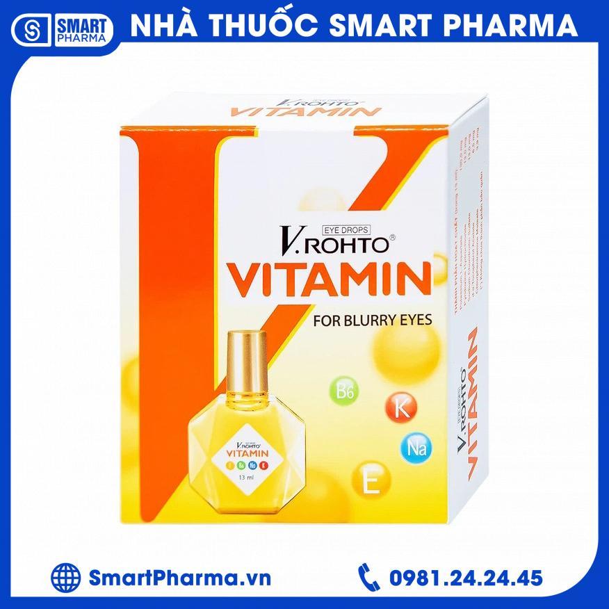 Smart Pharma - Thuốc nhỏ mắt V.Rohto Vitamin hỗ trợ cải thiện tình trạng giảm thị lực, mắt mờ 1 Smart Pharma - Smart Pharma Thuoc nho mat V.Rohto Vitamin ho tro cai thien tinh trang giam thi luc mat mo 1