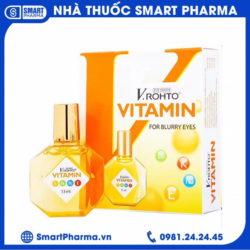 Smart Pharma - Thuốc nhỏ mắt V.Rohto Vitamin hỗ trợ cải thiện tình trạng giảm thị lực, mắt mờ Smart Pharma - Thuốc nhỏ mắt V.Rohto Vitamin hỗ trợ cải thiện tình trạng giảm thị lực, mắt mờ