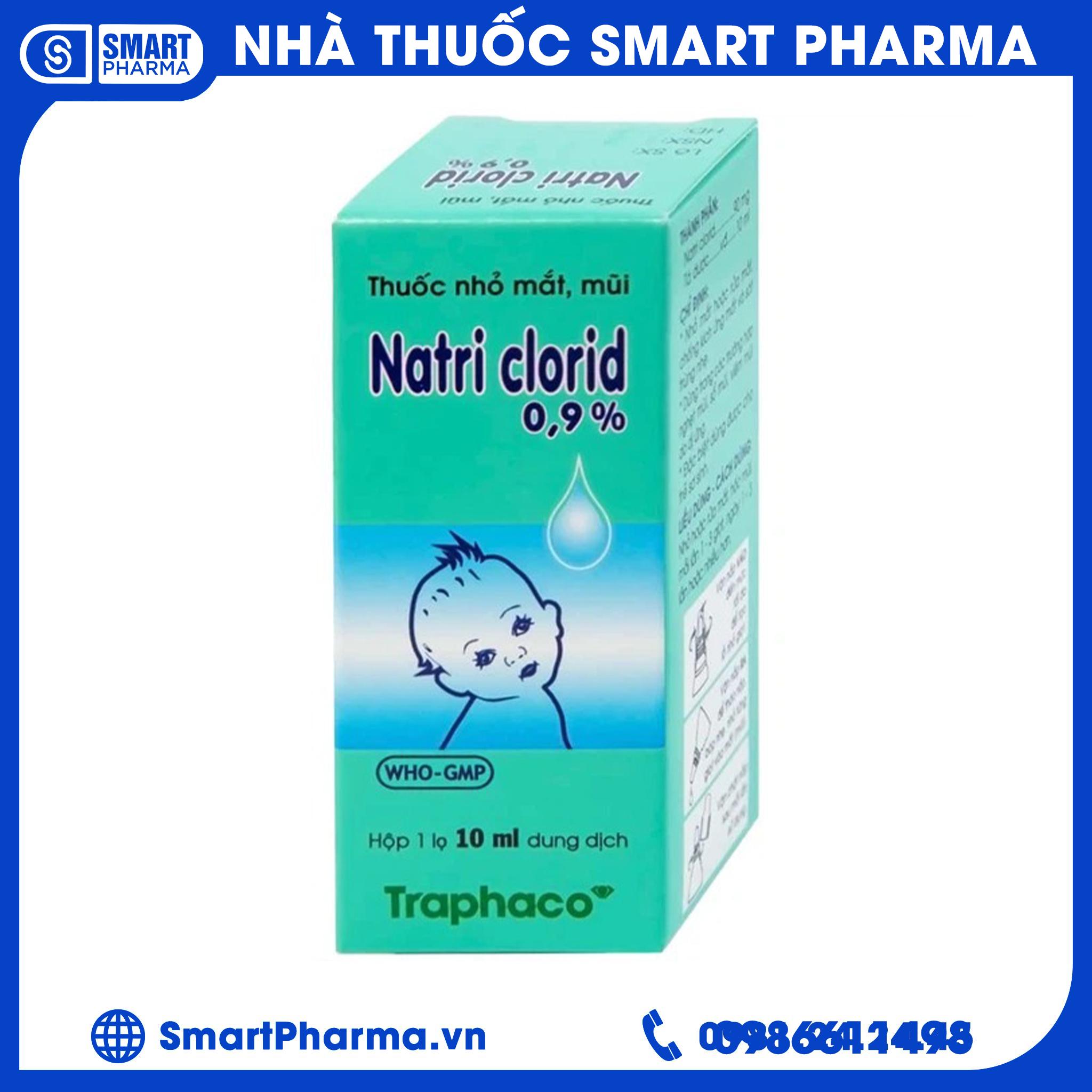 Smart-Pharma-Thuốc nhỏ mắt, mũi Natri Clorid 0,9% Traphaco giảm nghẹt mũi, chảy mũi, viêm mũi dị ứng (10ml)2 Smart Pharma - Smart Pharma Thuoc nho mat mui Natri Clorid 09 Traphaco giam nghet mui chay mui viem mui di ung 10ml2
